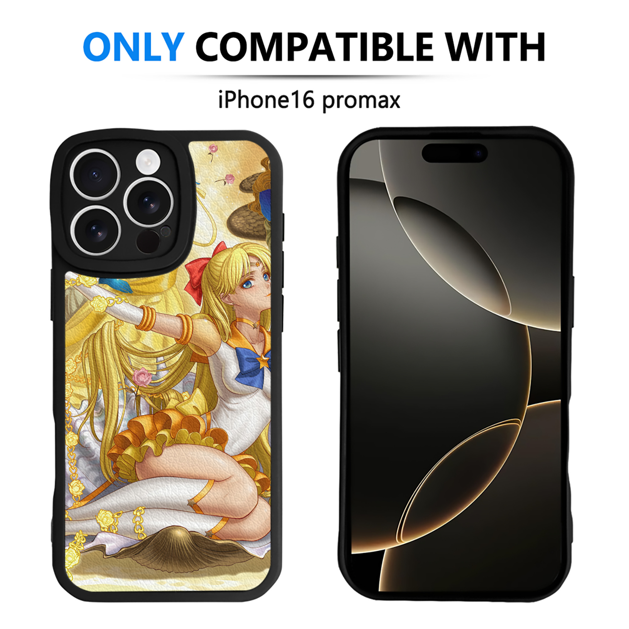 （画像用） 美少女戦士セーラームーン Sailor Moon 【iPhone 16シリーズ対応】シリコンスマホケース（レザー調） 材質：シリコン